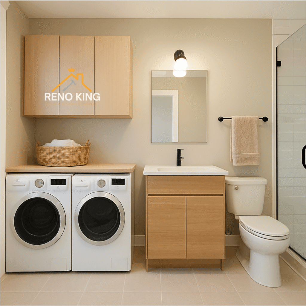 Laundry Room and Bathroom Combination